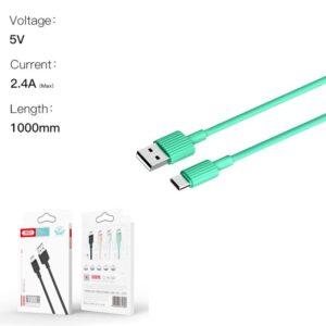 XO NB156 USB Καλώδιο για Type-C Πράσινο